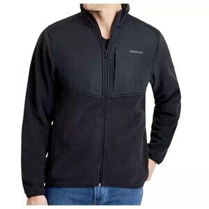 Lands' End Men's Jacket L Full Zip T200 Fleece Jacket Black Size L